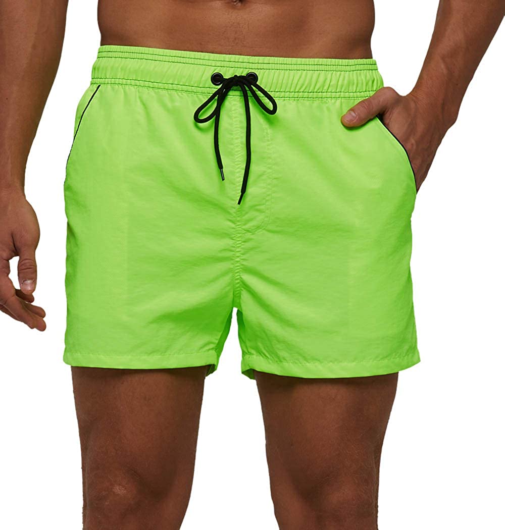 yuyangdpb Mens 5 Short Swim Trunks Quick Dry Swim Shorts with Zipper Pockets 