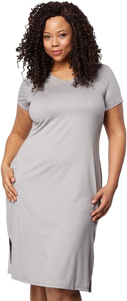 Plus size grey discount t shirt dress