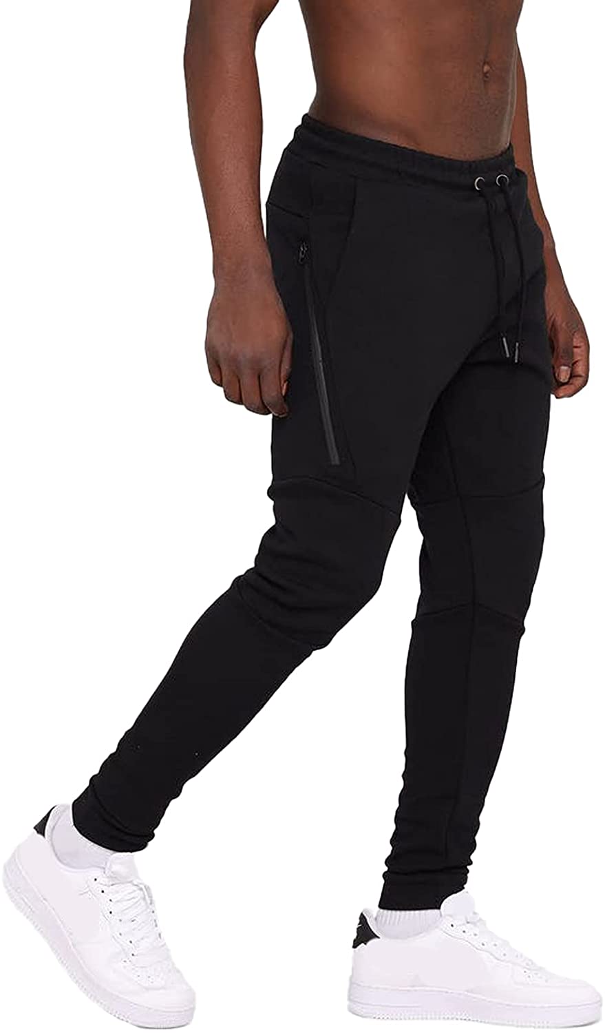 A WATERWANG Men's Slim Jogger Pants, Tapered Athletic Sweatpants