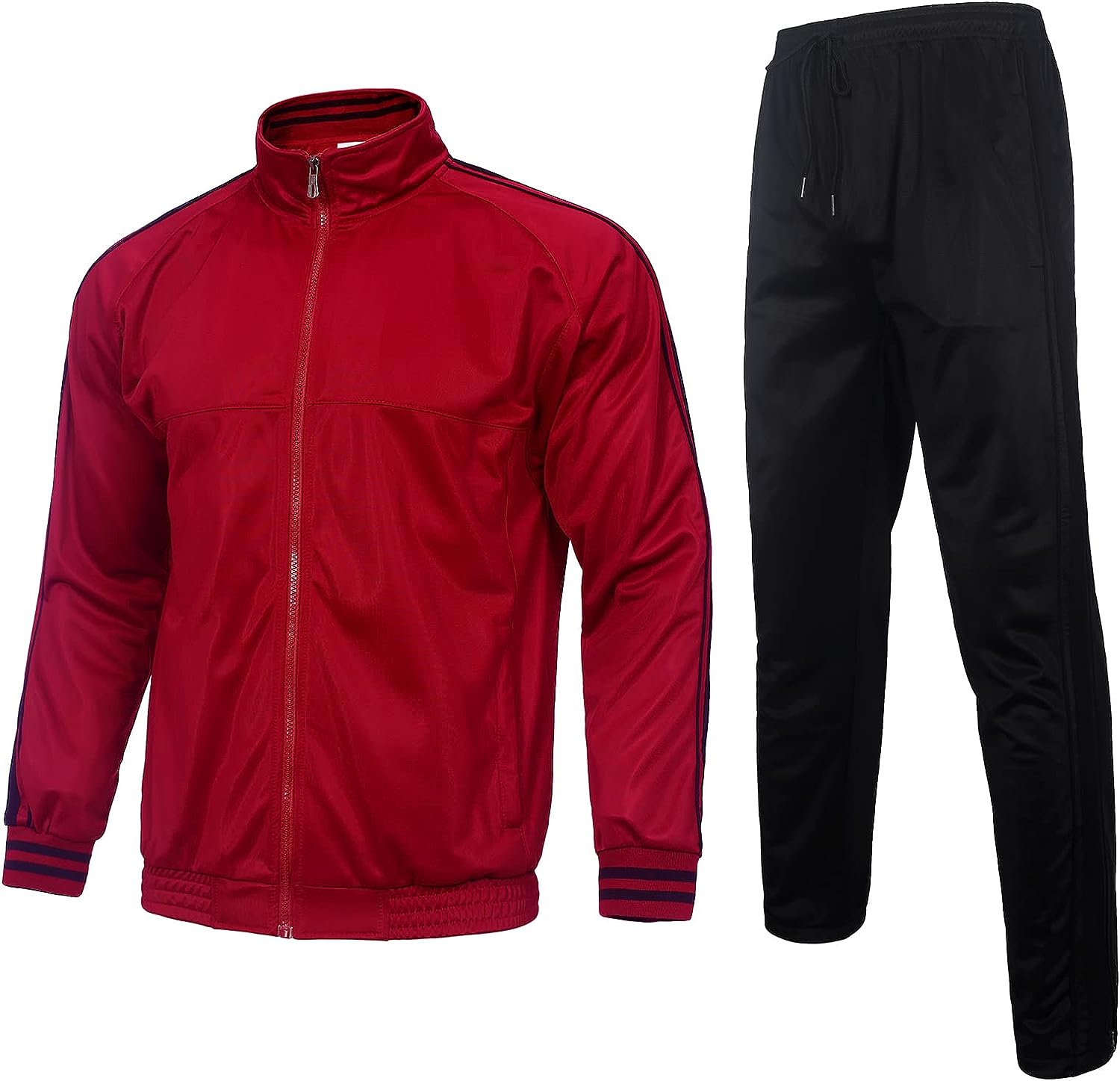 Nothinchan Men's Tracksuits 2 Piece Full Zip Sweatsuits Long Sleeve Jogging  Suit