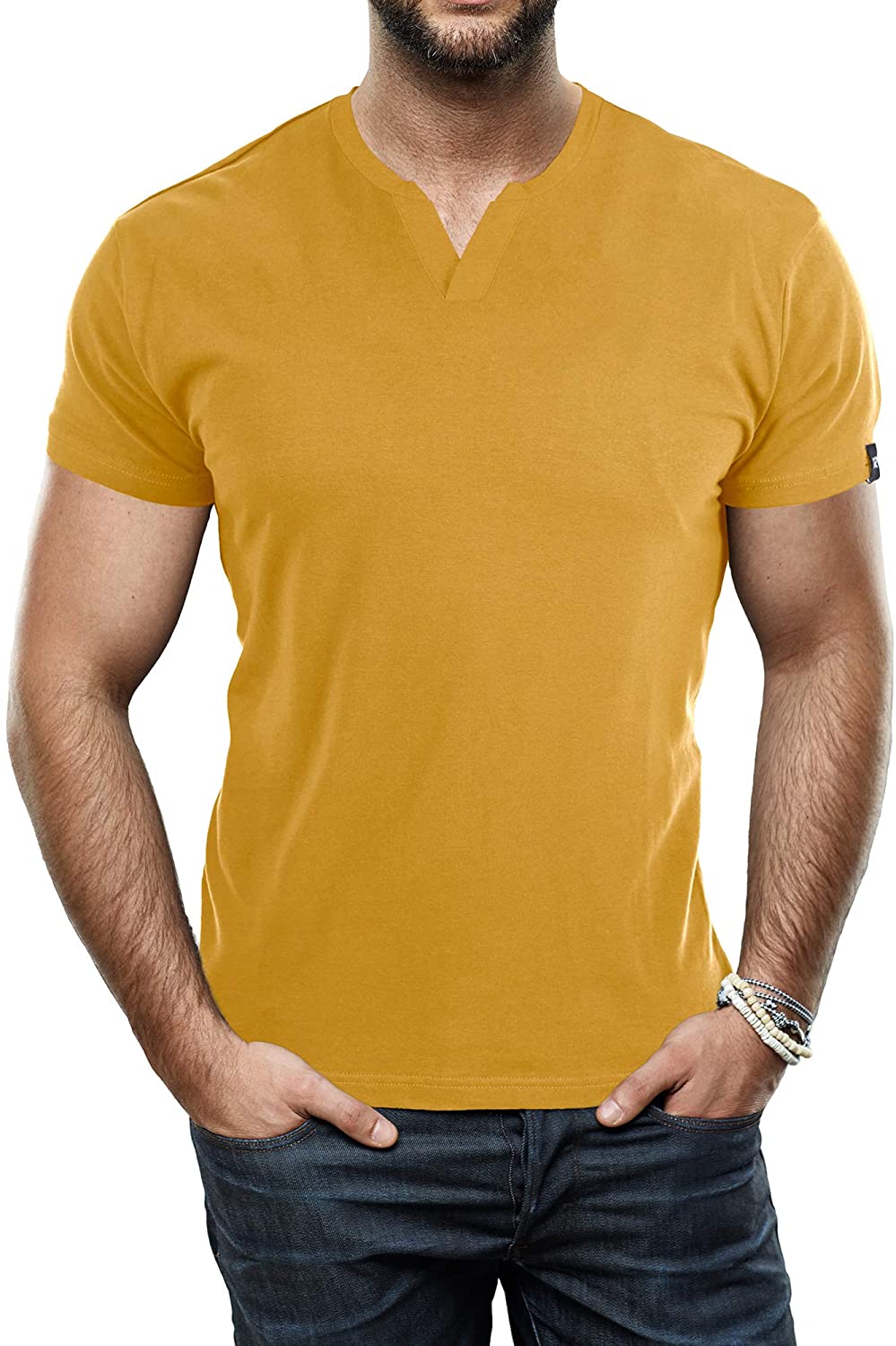 Solid stretch cotton shirt Athletic fit