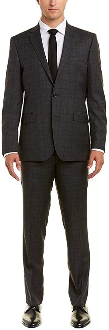 Kenneth Cole New York Mens Travel Ready Wool 32 Finished Bottom Hem Suit