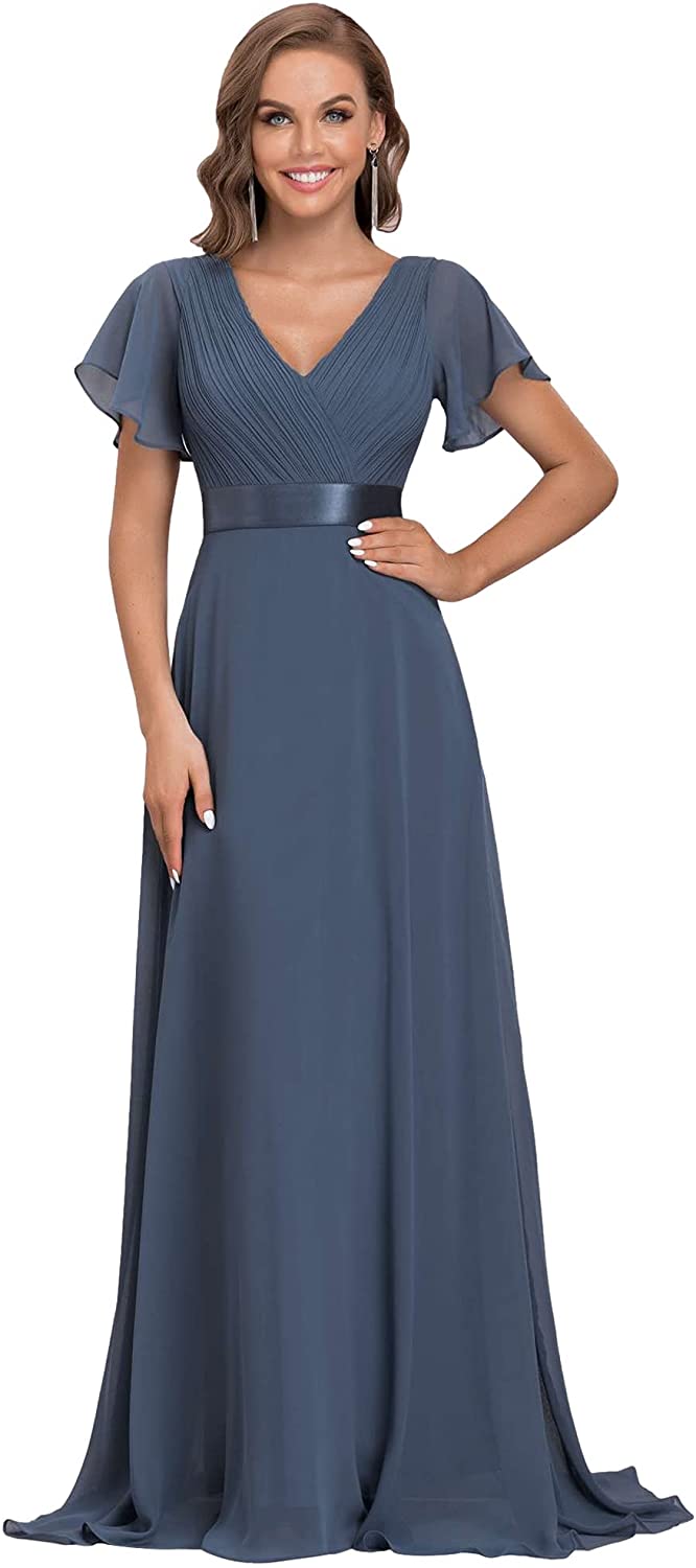 Women Chiffon Formal Prom Cocktail Party Ball Gown Evening Bridesmaid Dress ZG9