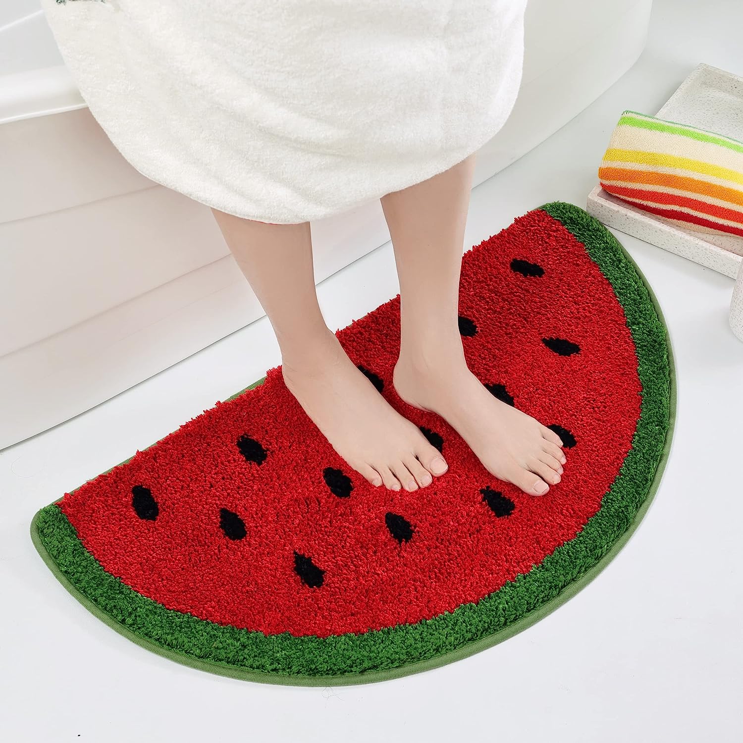 FROZZUR Cherry Bath Mat for Bathroom, Luxury Bathroom Mats Non