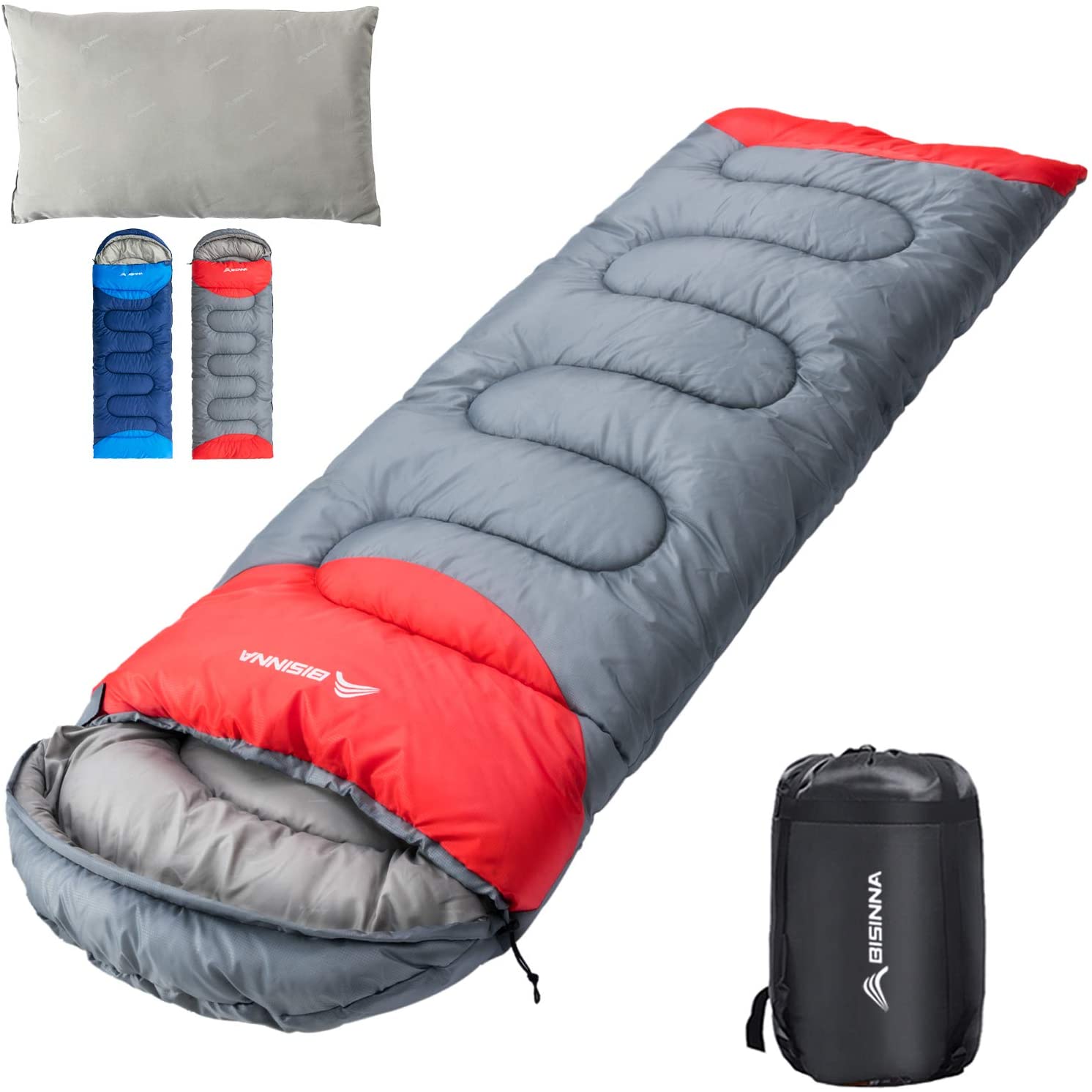 32℉/0℃ Extreme 3-4 Season Warm & Cool Weather Adult Sleeping Bags Large Lightweight Bessport Sleeping Bag Winter Waterproof for Camping Hiking Backpacking
