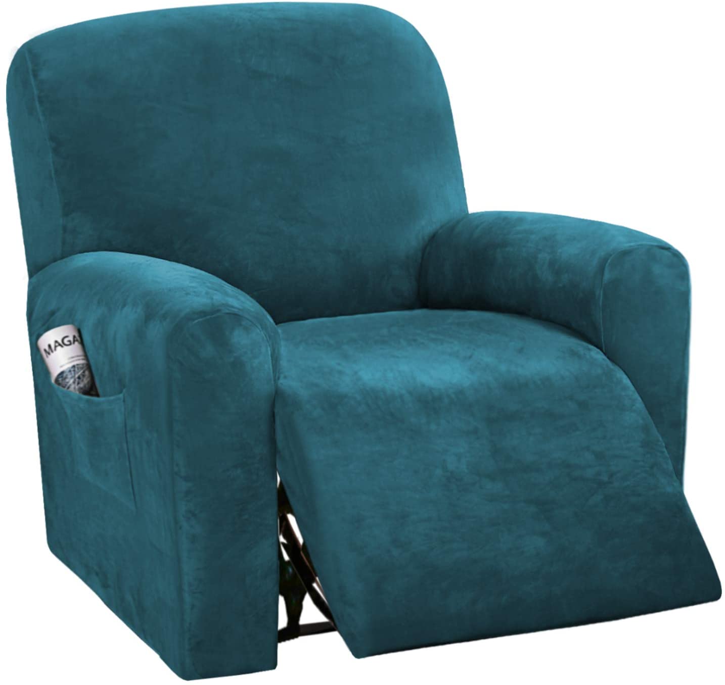 H.VERSAILTEX Stretch Velvet Armchair Cover Couch Covers 1 Cushion Chair Slipcove
