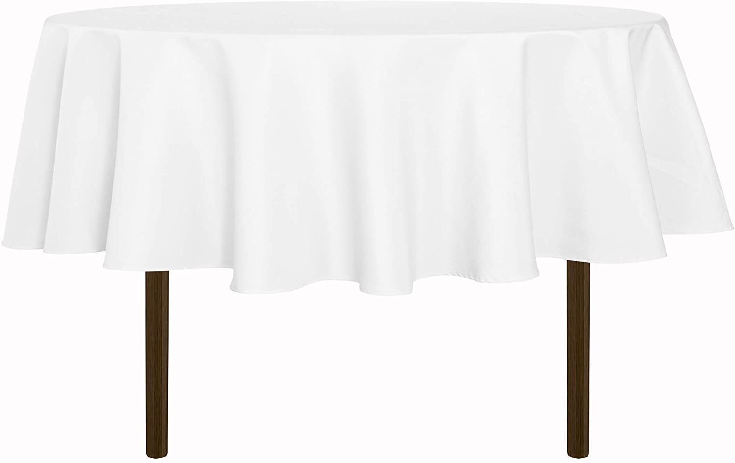 sancua Round Tablecloth 60 Inch Water Resistant Spill Proof Washable Poly... 