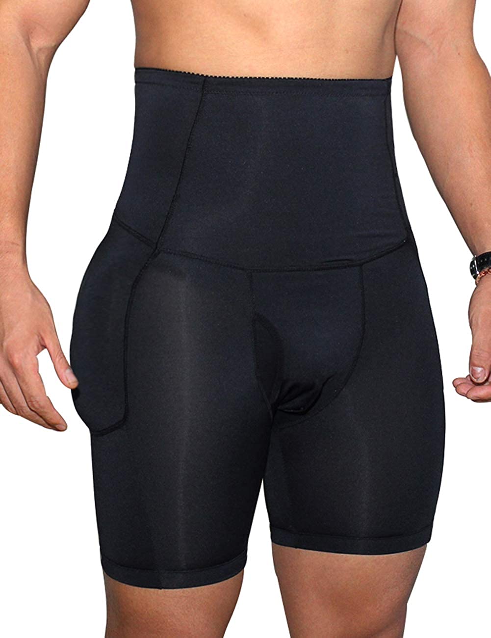 Men's Tummy Control Slimming Shorts High Waist Body Shaper Trimming ...
