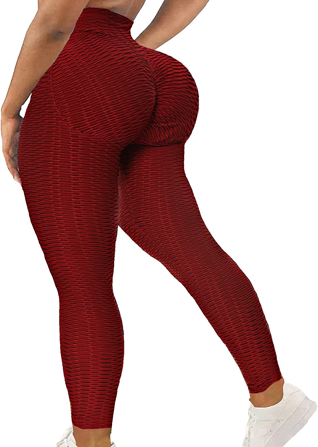 MOHUACHI Leggings acanalados sin costuras para mujer, cintura alta, para  entrenamiento, gimnasio, yoga, mallas fruncidas, (#5) Scrunch Butt Red, S :  : Ropa, Zapatos y Accesorios