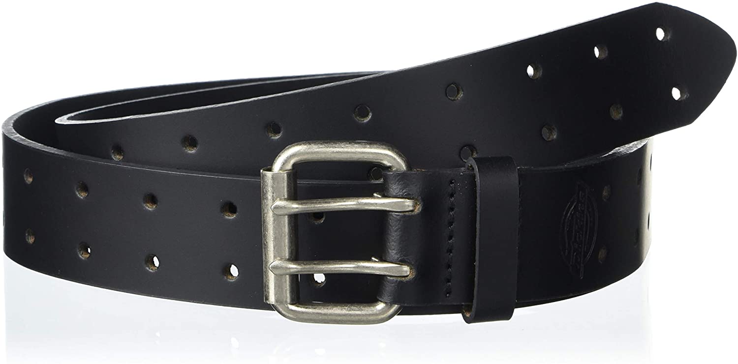Dickies Men's Leather Double Prong Belt