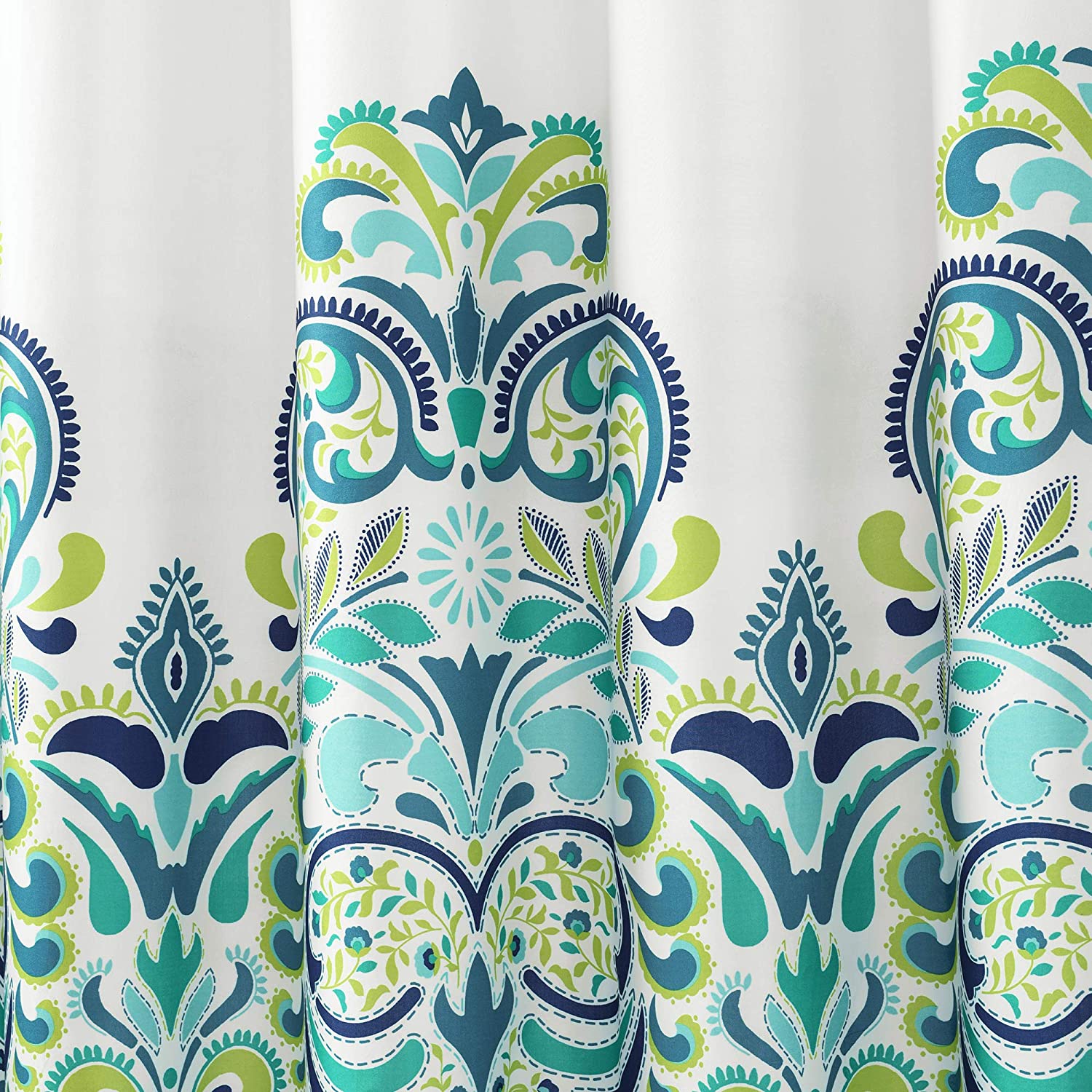 Lush Decor, Blue and Green Clara Shower CurtainFabric