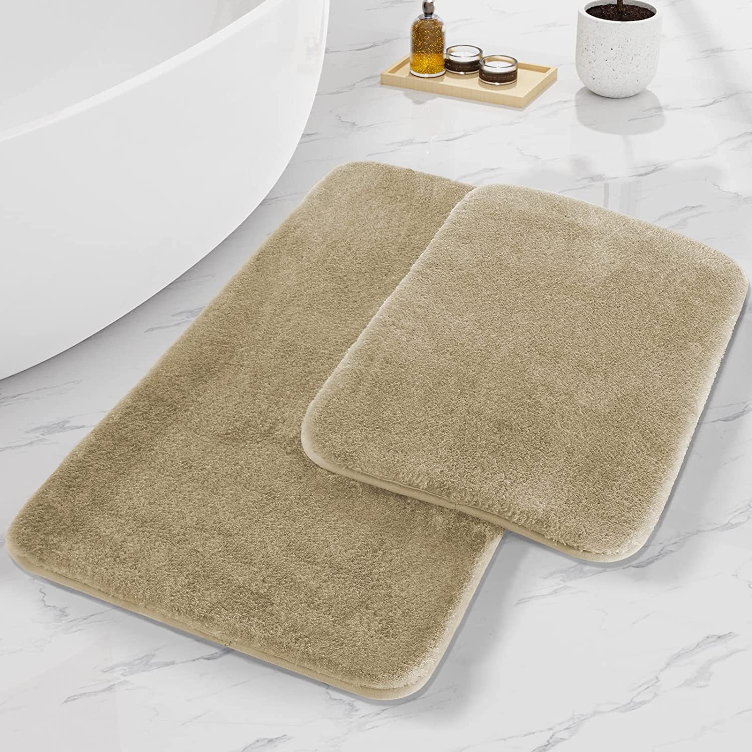 Yimobra Memory Foam Bathroom Rugs, Extra Soft Thick Luxury Plush Microfiber  Bath