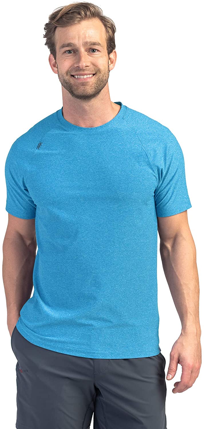 Rhone Men's Reign Short Sleeve Workout Shirt Quick Dry Technology Moisture Wicking Anti-Odor 