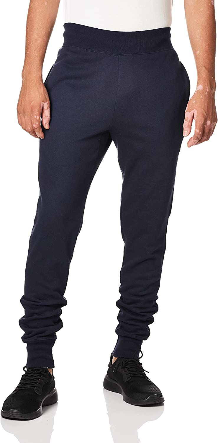 Champion , Reverse Weave Fleece Sweatpants, Soft Joggers, 30, Steel Blue  Ink C Logo, X-large for Men
