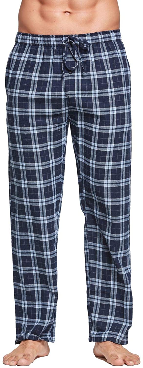 F17016 CYZ Men's 100% Cotton Super Soft Flannel Plaid Pajama Pants XL 