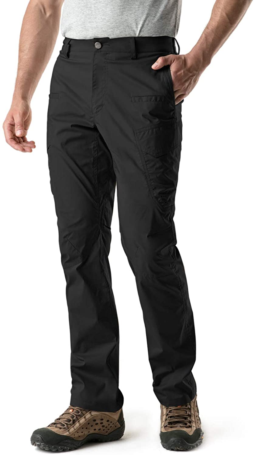 Water Resistant Outdoor Pants CQR Men's Hiking Pants Lightweight Stretch Cargo/Straight Work Pants UPF 50+ Outdoor Apparel 