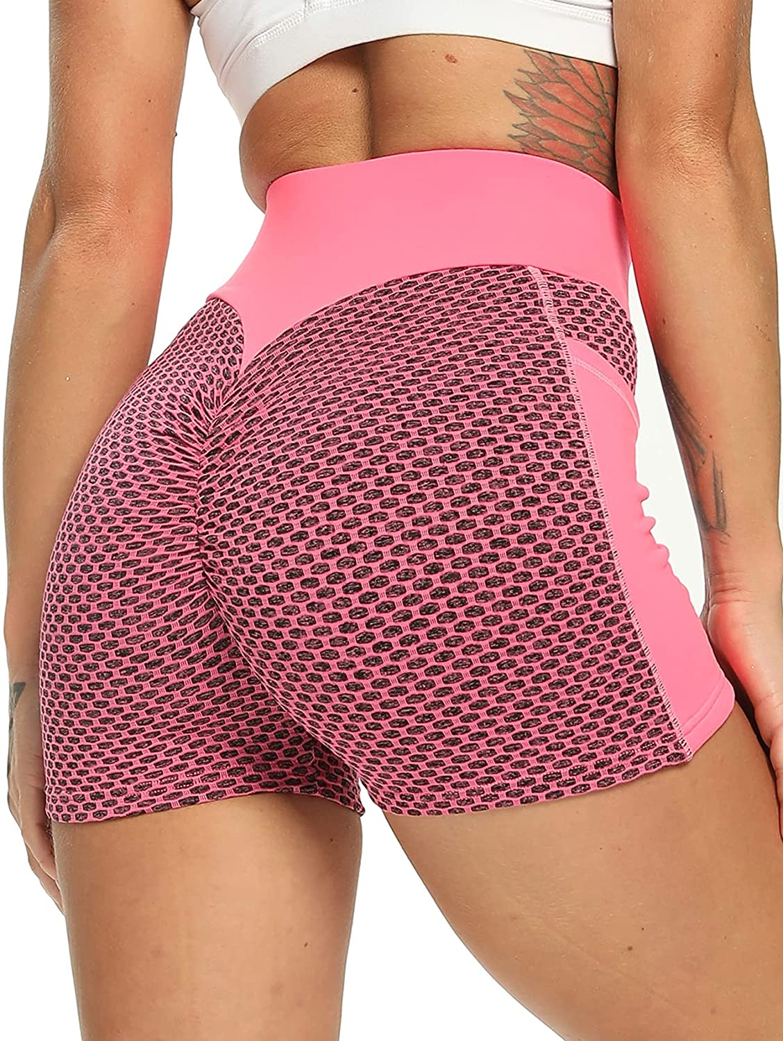 SEASUM Women Workout Shorts Brazilian Textured Booty Leggings Shorts  Anti-Cellulite Scrunch Butt Lift, #2 Honeycomb Texture Red, Large price in  Saudi Arabia,  Saudi Arabia