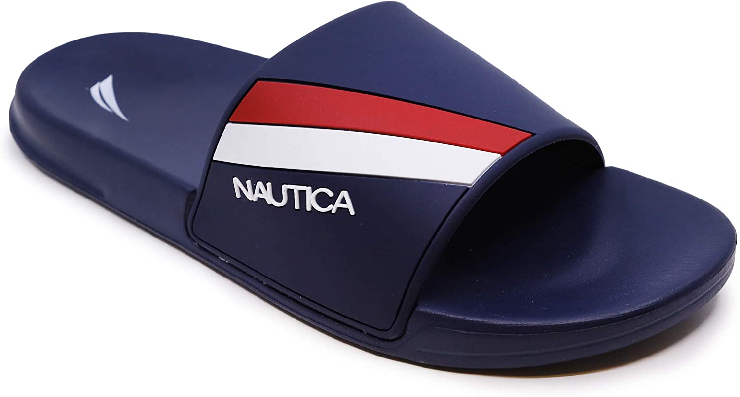Nautica Mens Gantry Athletic Slide Strap Comfort Sandal