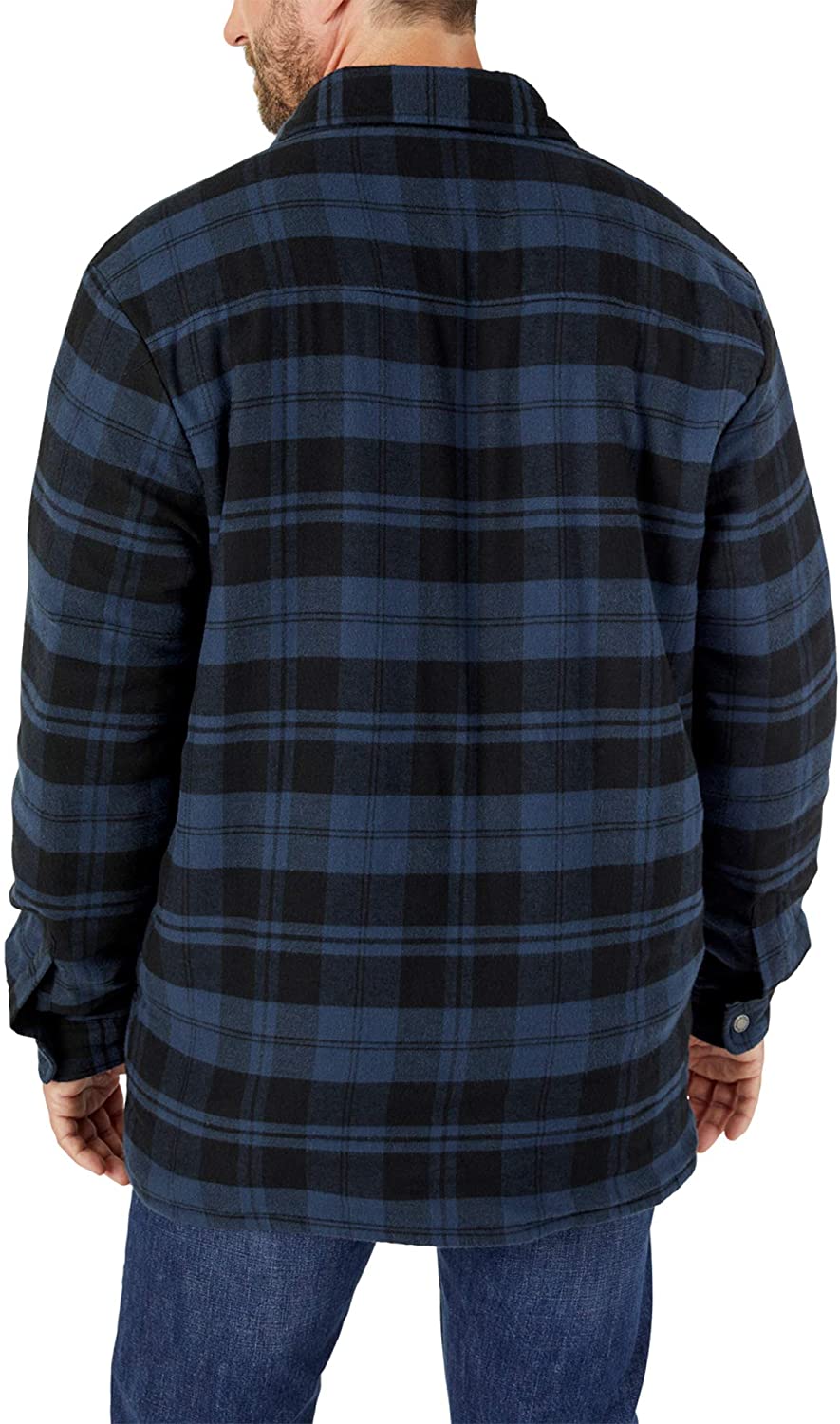 Dickies Men's Sherpa Lined Flannel Shirt Jacket with Hydroshield