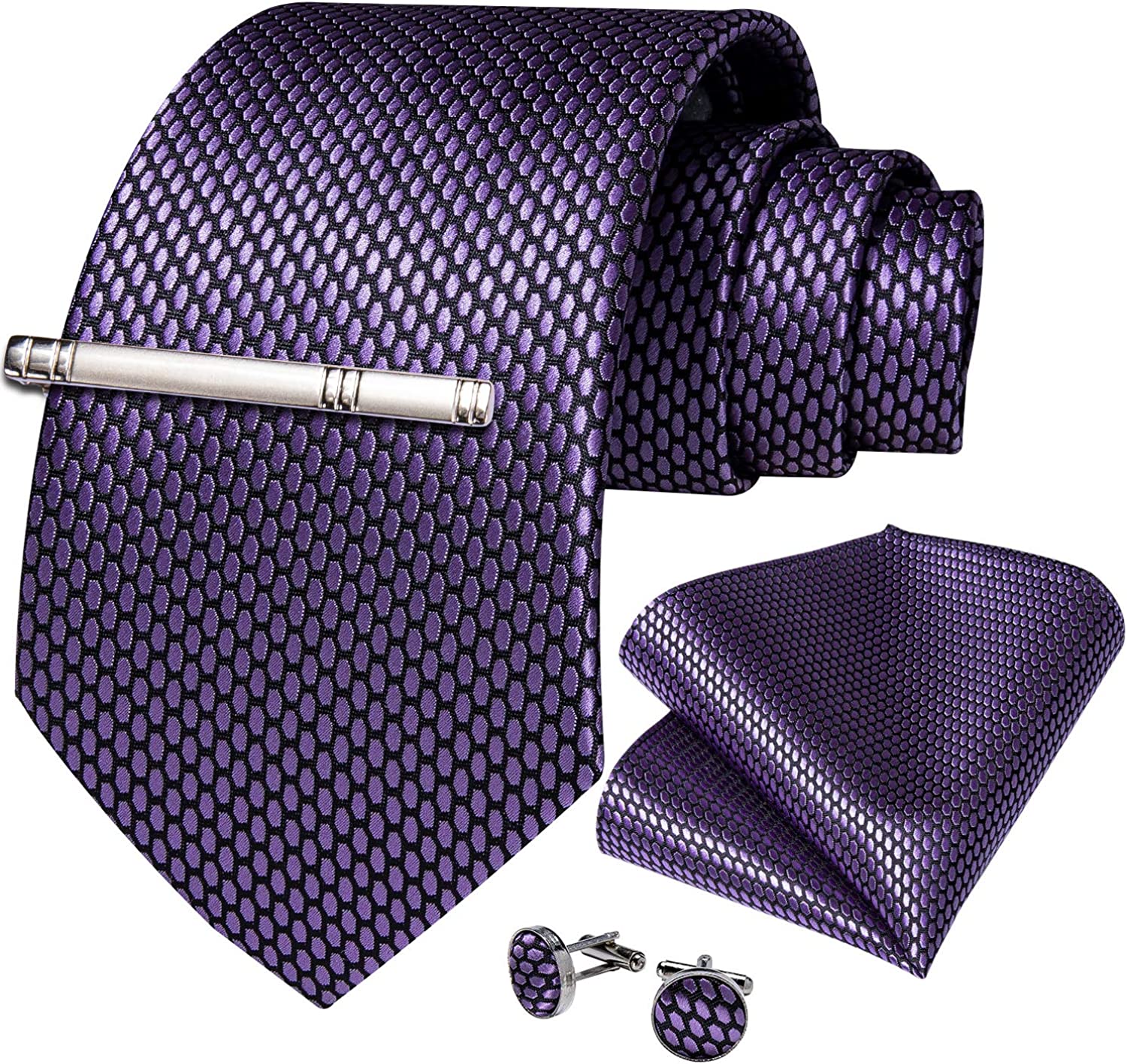 DiBanGu Mens Pink Plaid Ties Classic Silk Wedding Necktie with Handkerchief  Cufflinks Tie Clip Set Gift Box : : Clothing, Shoes & Accessories