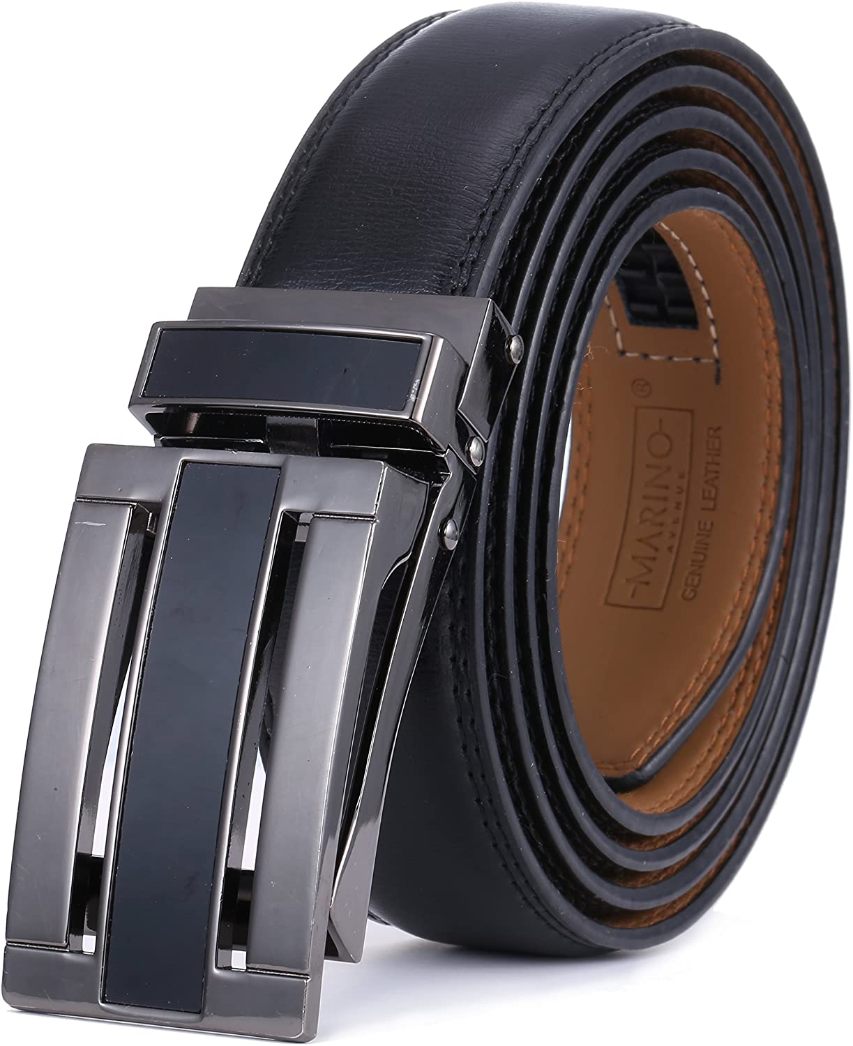 Gift Box Marino Avenue Men’s Genuine Leather Ratchet Dress Belt with Linxx Buckle
