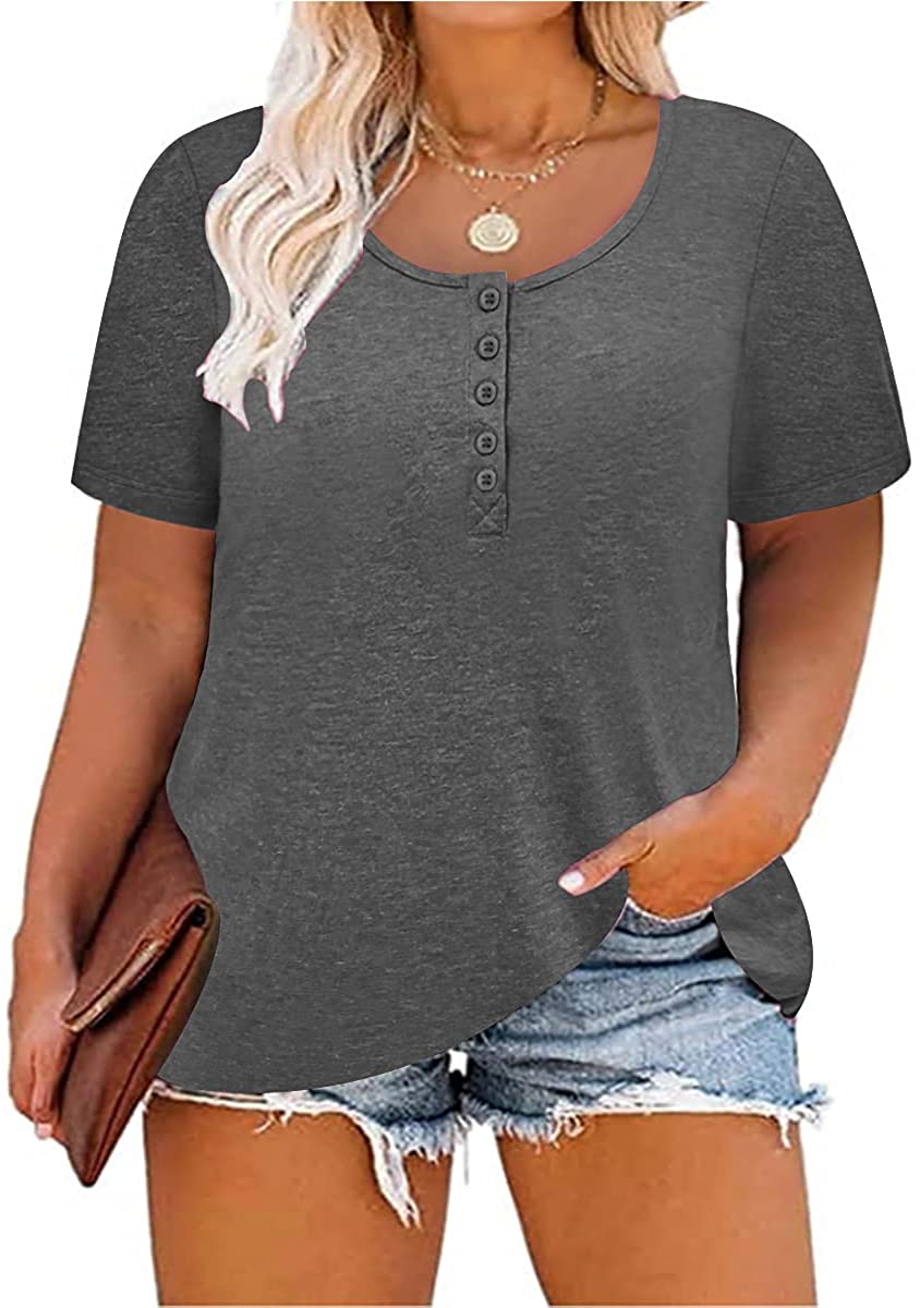 特別価格CARCOS Plus Size Tops 4X Summer Shirt Round Neck Raglan