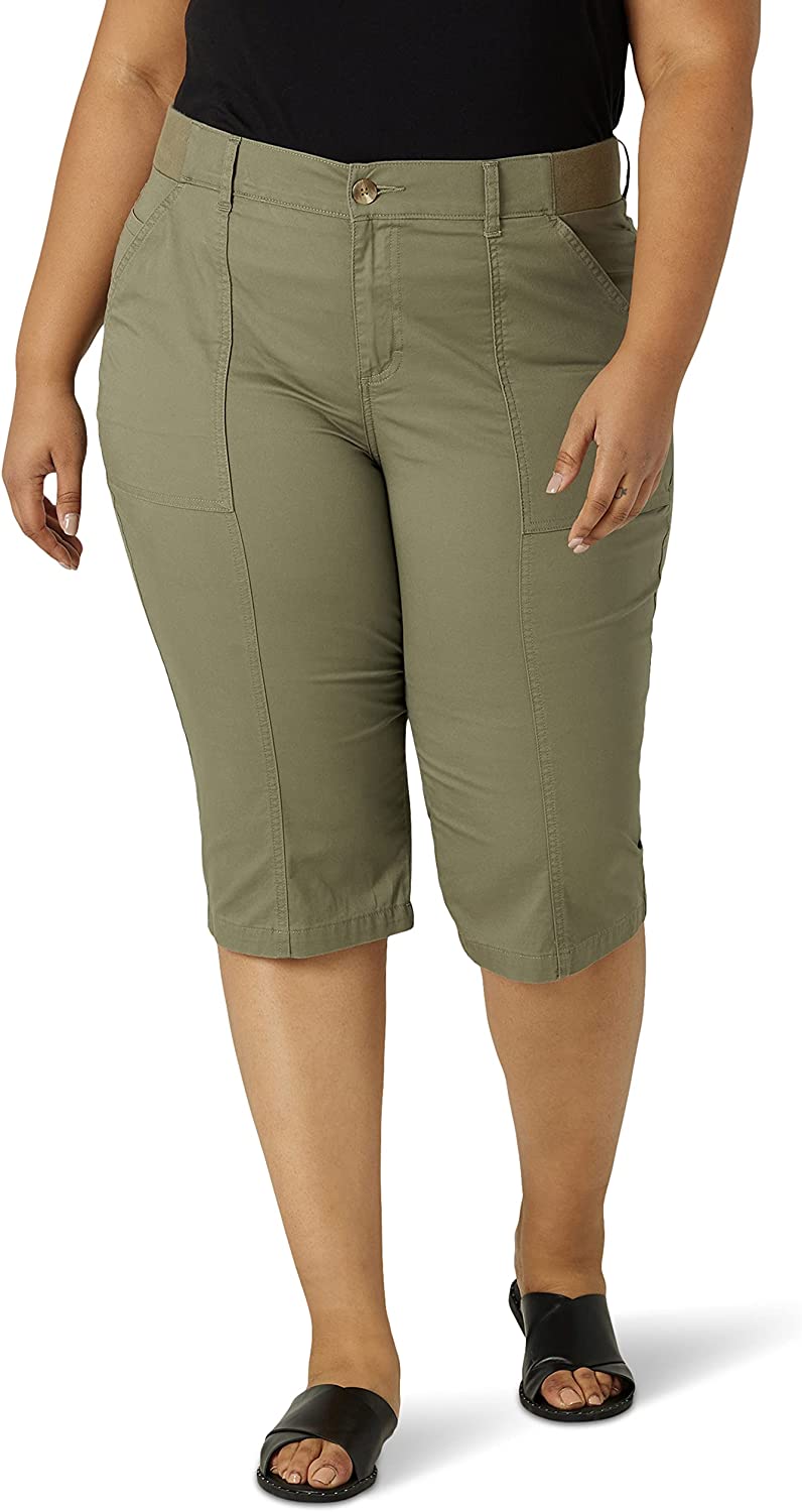 Lee Women's Plus Size Flex-to-go Utility Capri Pant | eBay