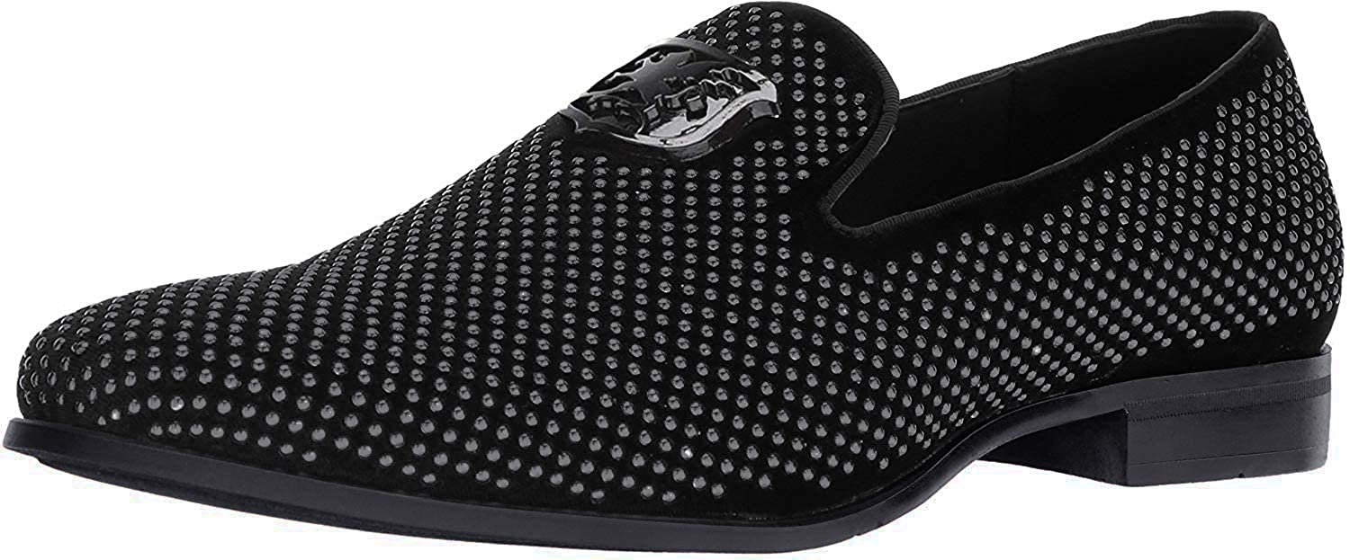 STACY ADAMS Men's Swagger Studded Ornament Slip-on Driving Style Loafer ...