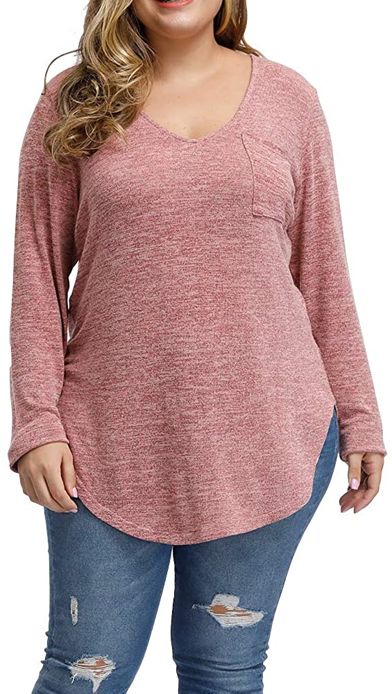 Allegrace Plus Size Tunic Tops for ...