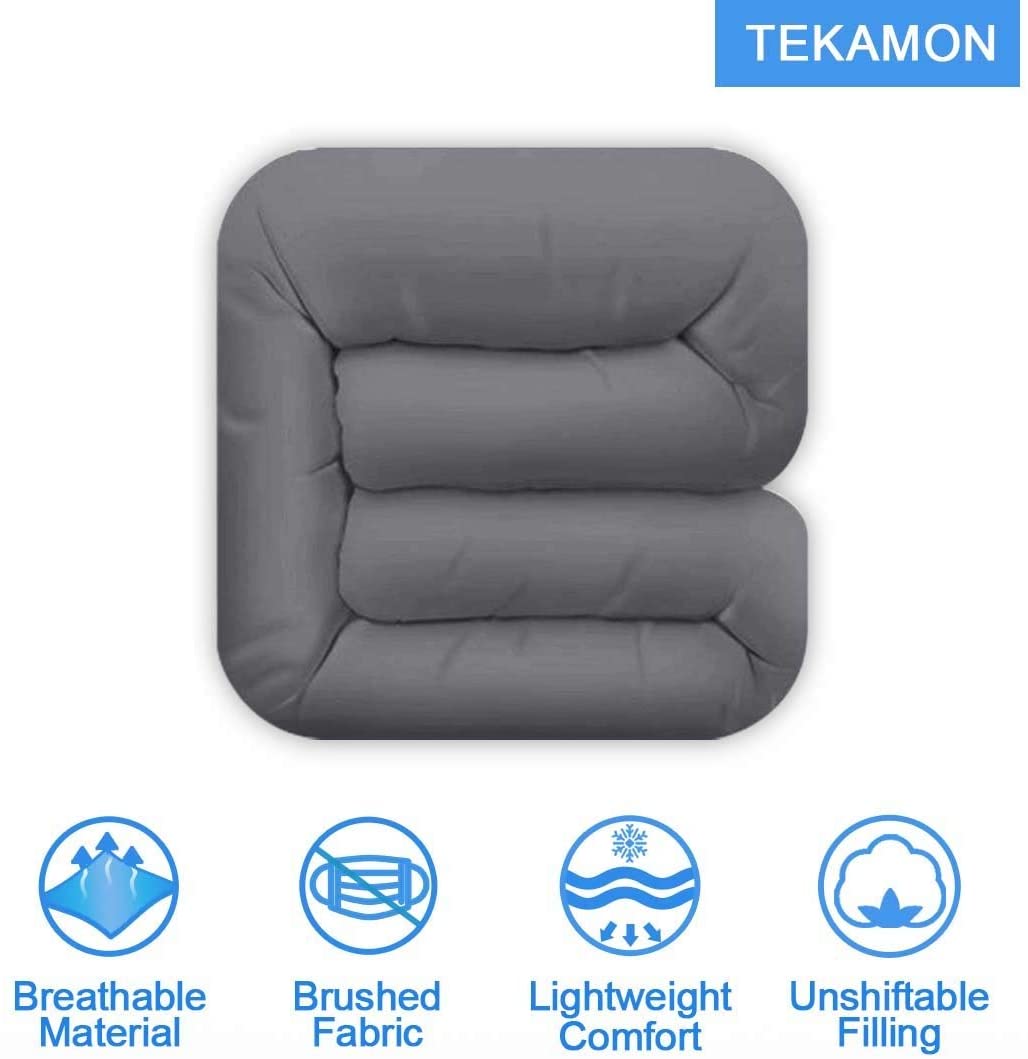 TEKAMON All Season Queen Comforter Soft Quilted Down Alternative Duvet Insert wi  eBay