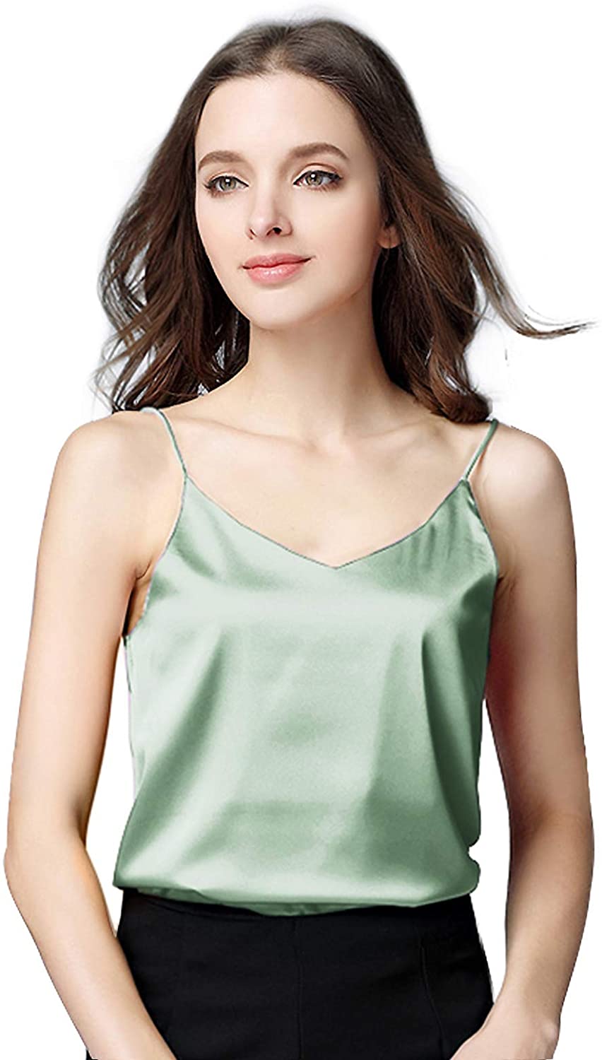 Ladies Leaf Silk Camisole Large Size V-neck Vest Underneath Small