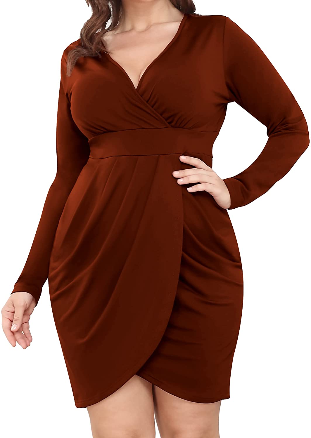 Sexy Plus Size Wrap Dress