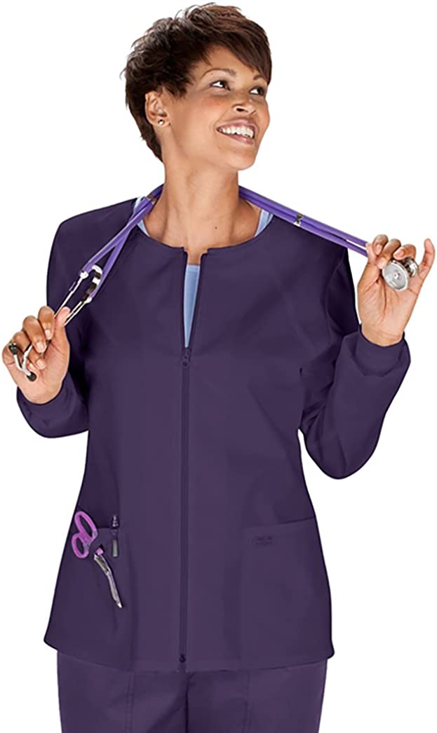 Cherokee WorkWear Core Stretch Women's Zip Up Scrub Jacket-4315