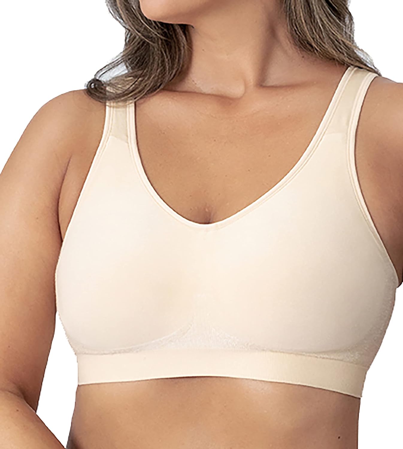 SHAPERMINT Compression Wirefree High Support Bra for Women Small