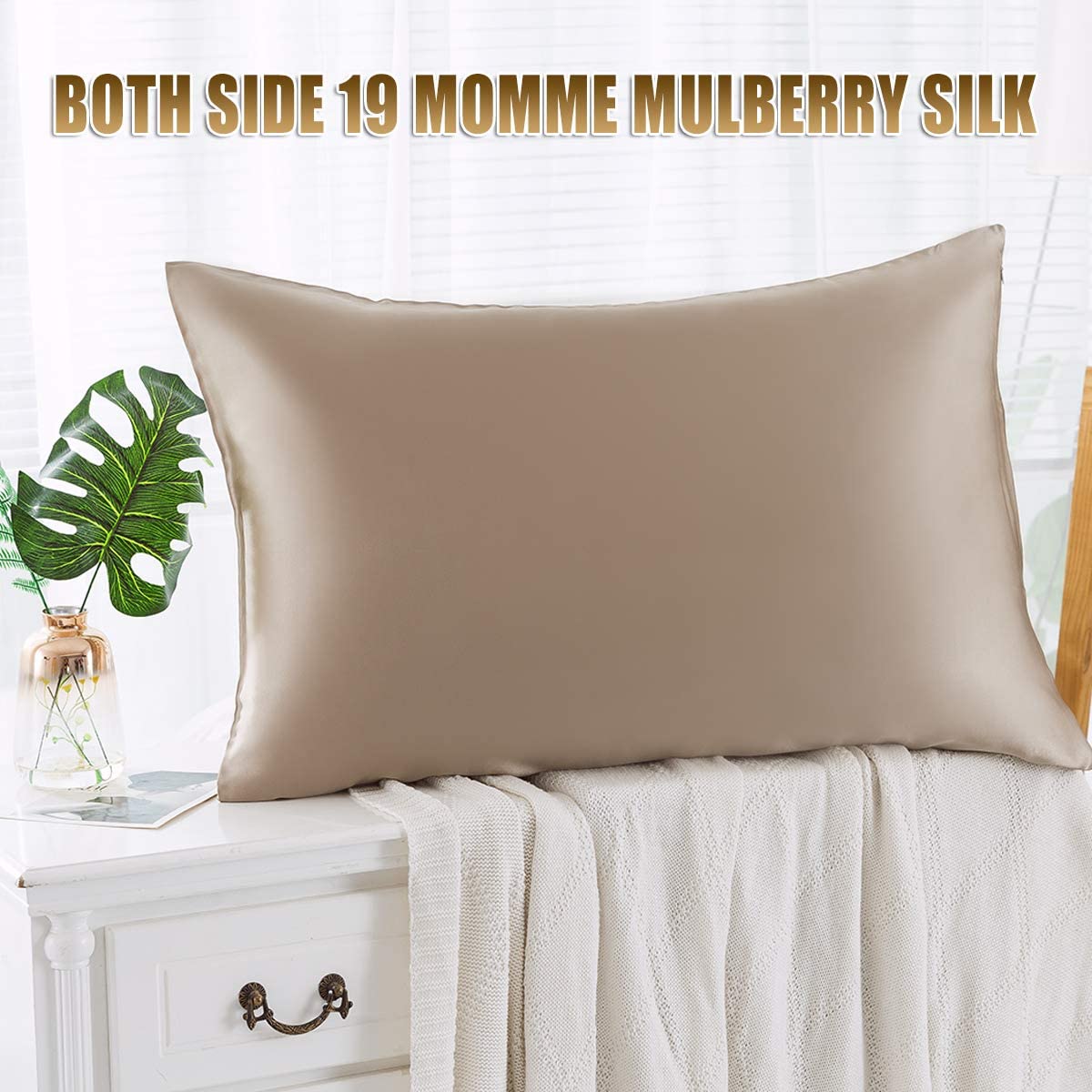 ZIMASILK 100 Mulberry Silk Pillowcase for Hair and Skin,with Hidden