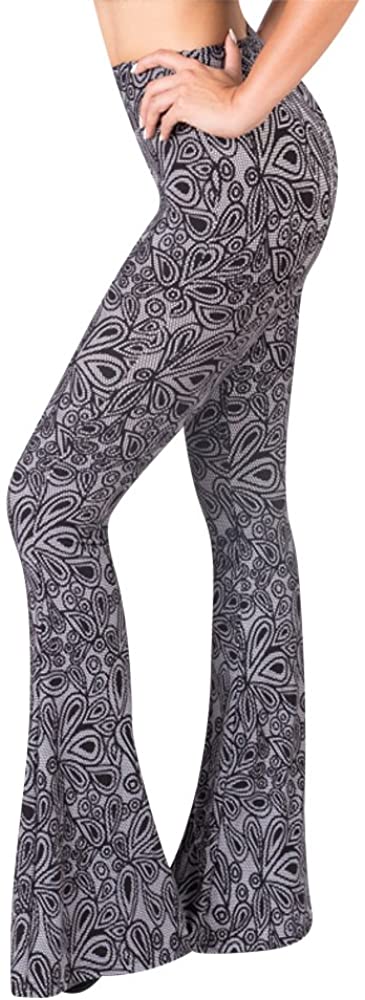 SATINA Flare Leggings, High Waisted Yoga Pants for Women, Tummy Control, Palazzo  Pants, Buttery Soft