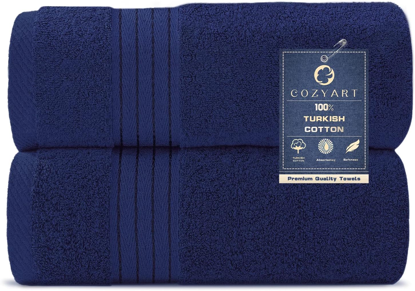  COZYART Luxury Green Bath Towels Set, Cotton Hotel