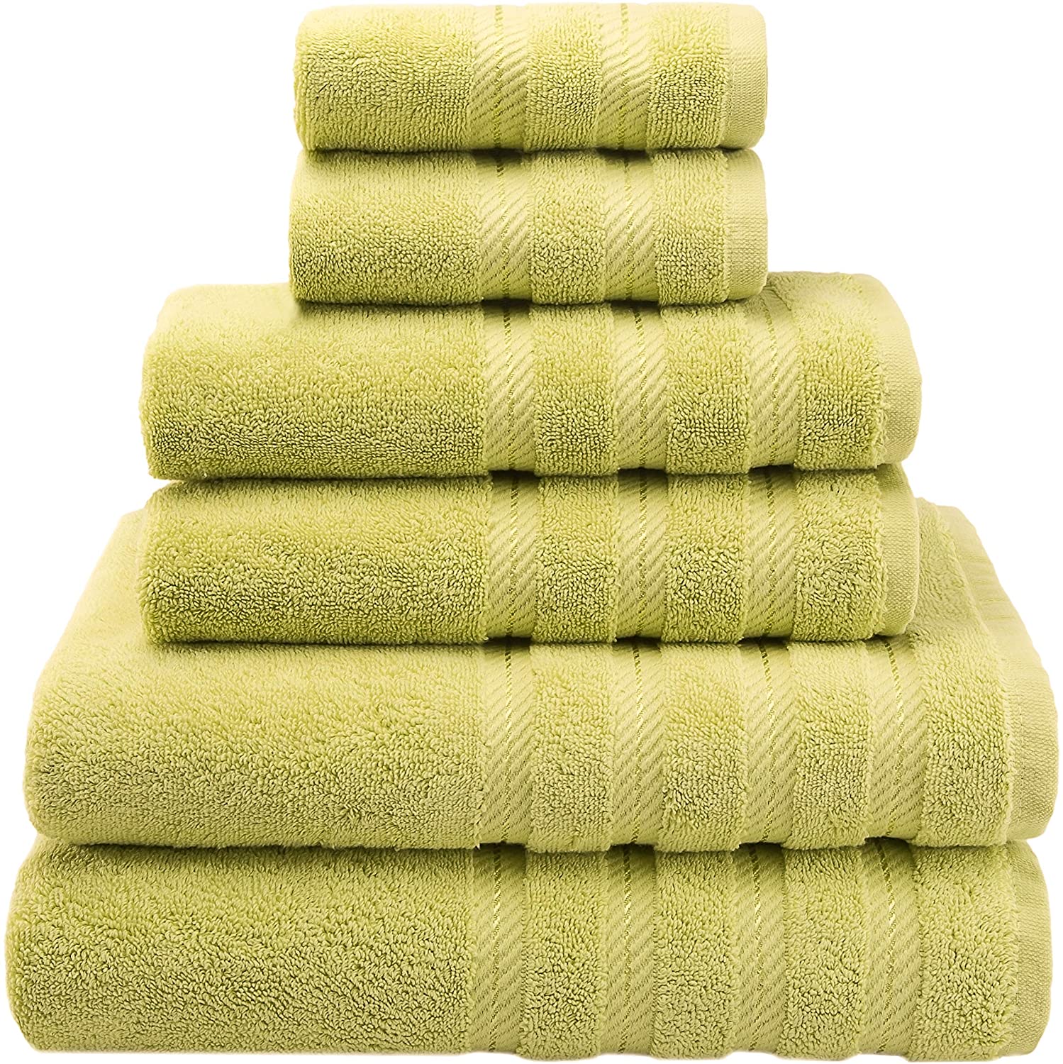 American Soft Linen 6-Piece 100% Turkish Genuine Cotton Premium & Luxury  Towel S