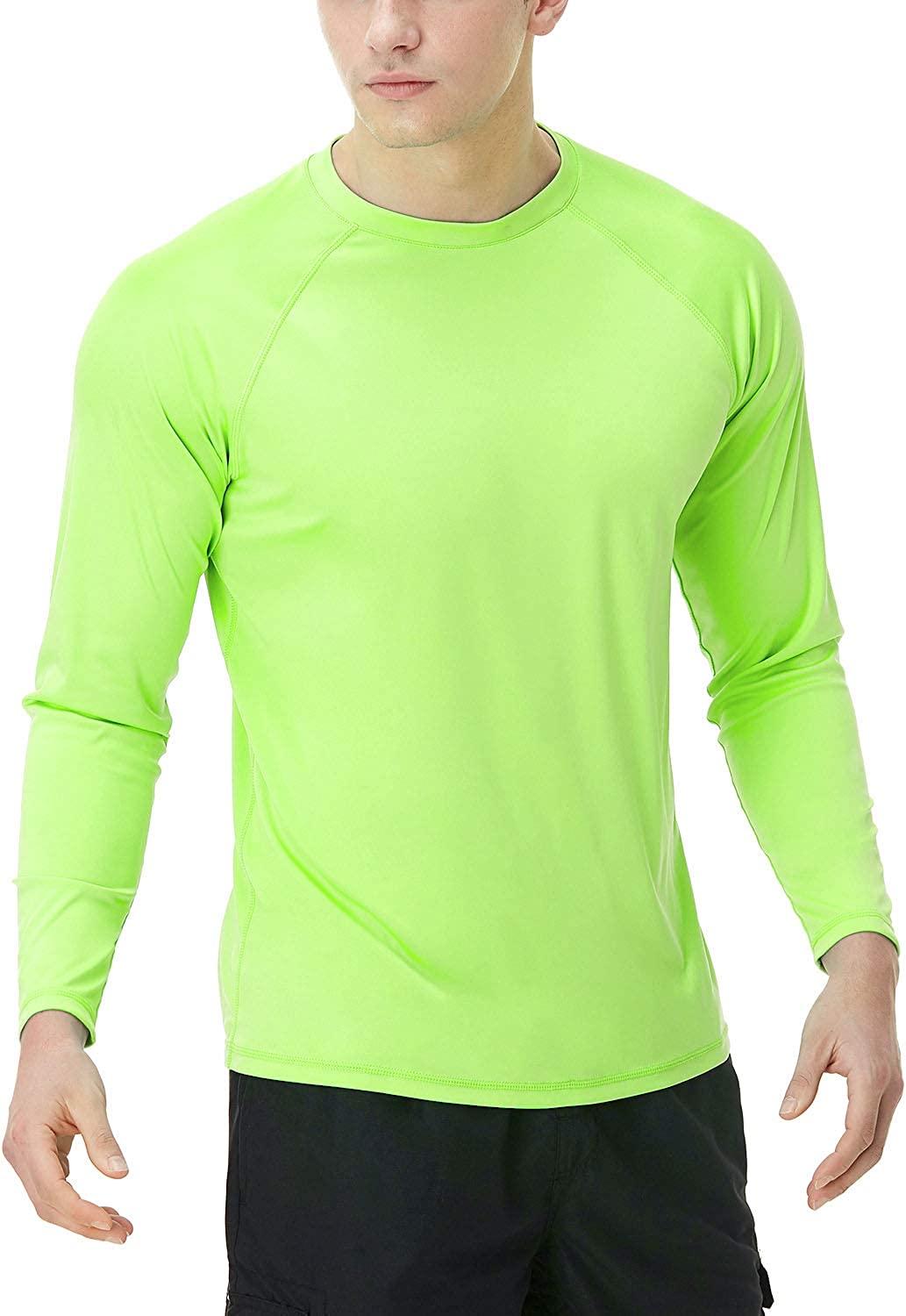 Loose-Fit Long Sleeve Shirts TSLA Men's Rashguard Swim Shirts Cool ... UPF 50 