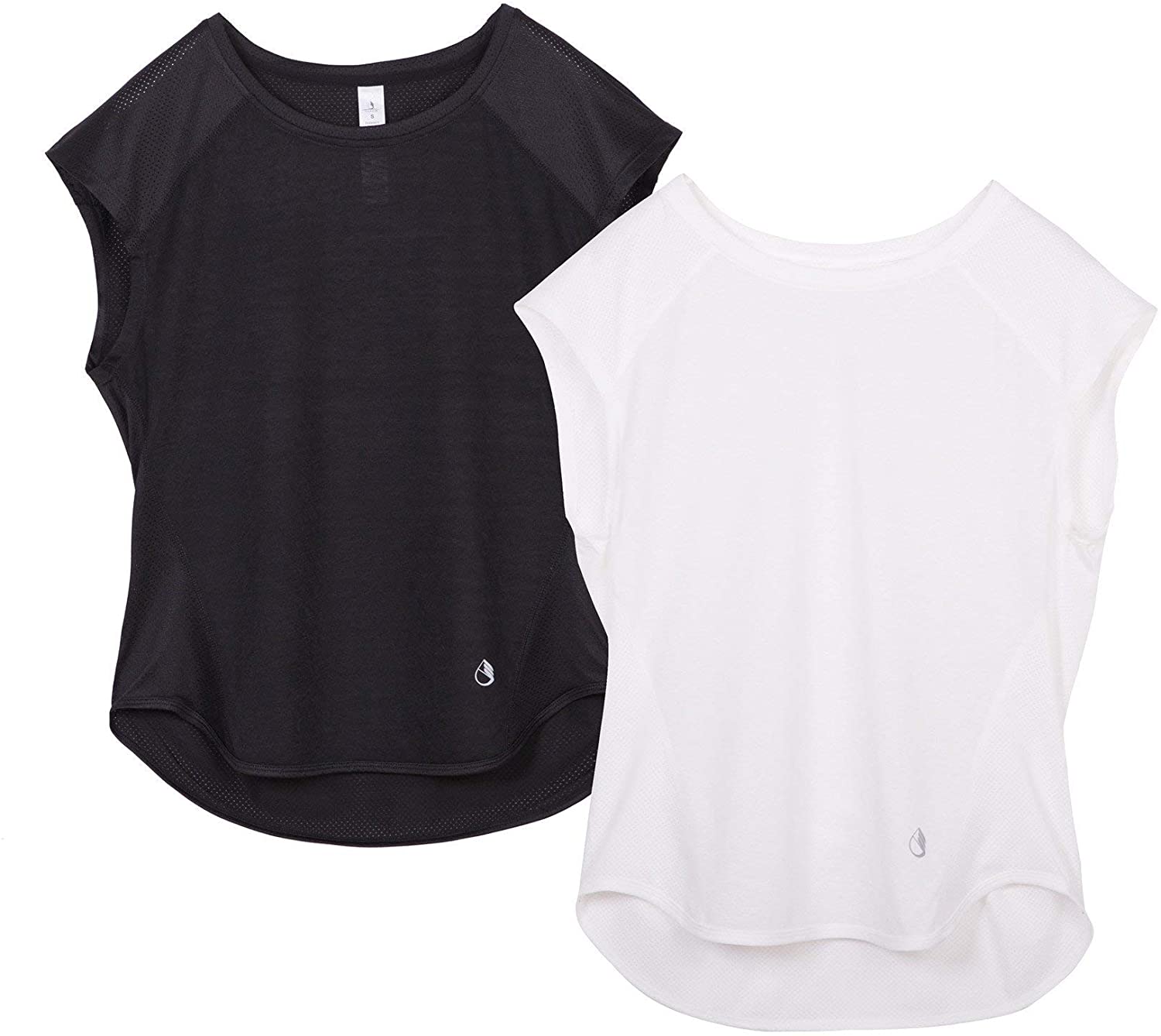 icyzone Workout T-Shirt for Women Gym Running Yoga Tops Athletic Shirts Raglan Short Sleeves 
