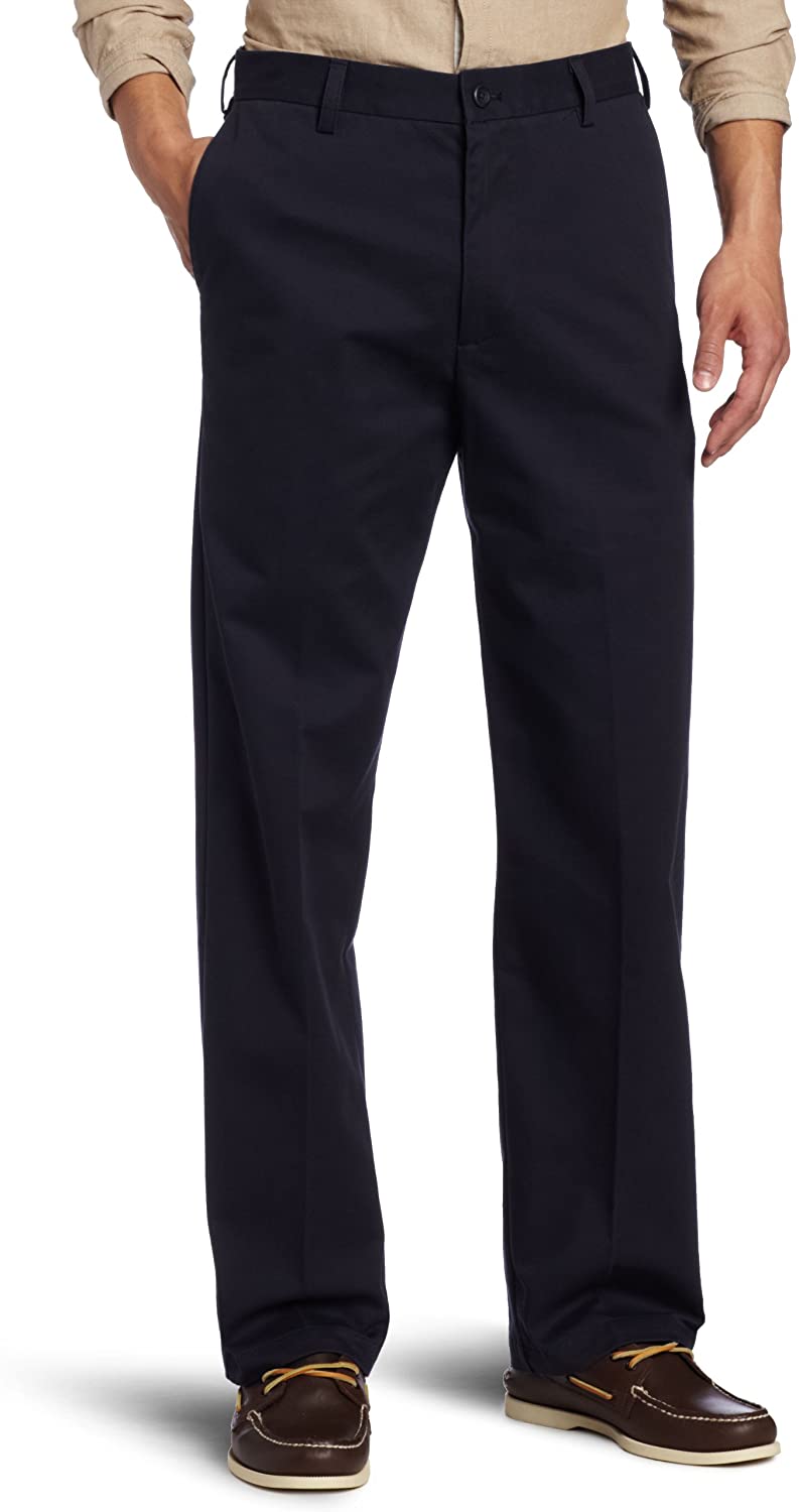 izod men's american chino flat front straight fit pant