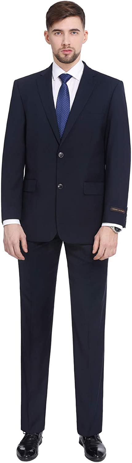 P&L Mens Suit 2-Piece Prom Party Wedding Tuxedo Blazer Jacket & Flat Front Pants