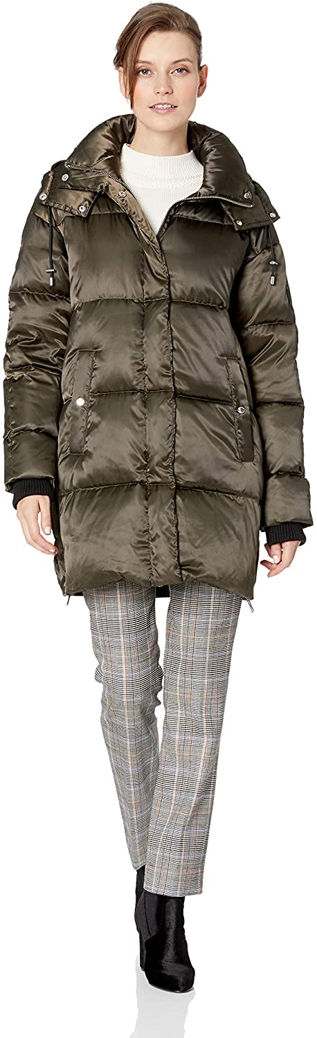 Vince Camuto Womens Thigh Length Puffer Down Jacket