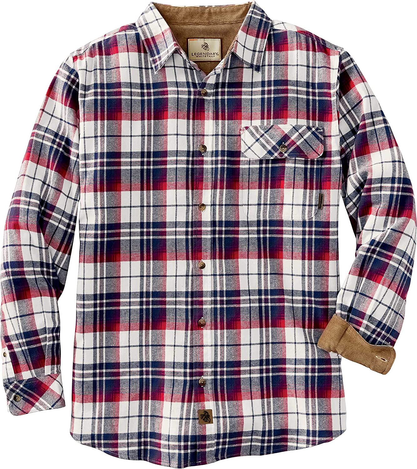 Y56 TM Mens Shirt Long Sleeve Formal Legendary Whitetails Buck Camp Flannel Tshirt Tops 