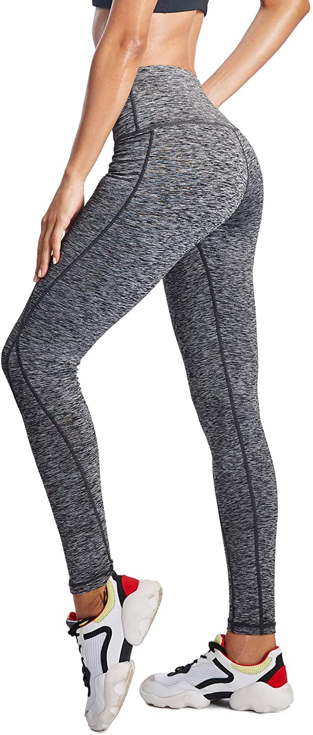 Neleus Women's Yoga Pant Running Workout Leggings with Pocket Tummy Control  High