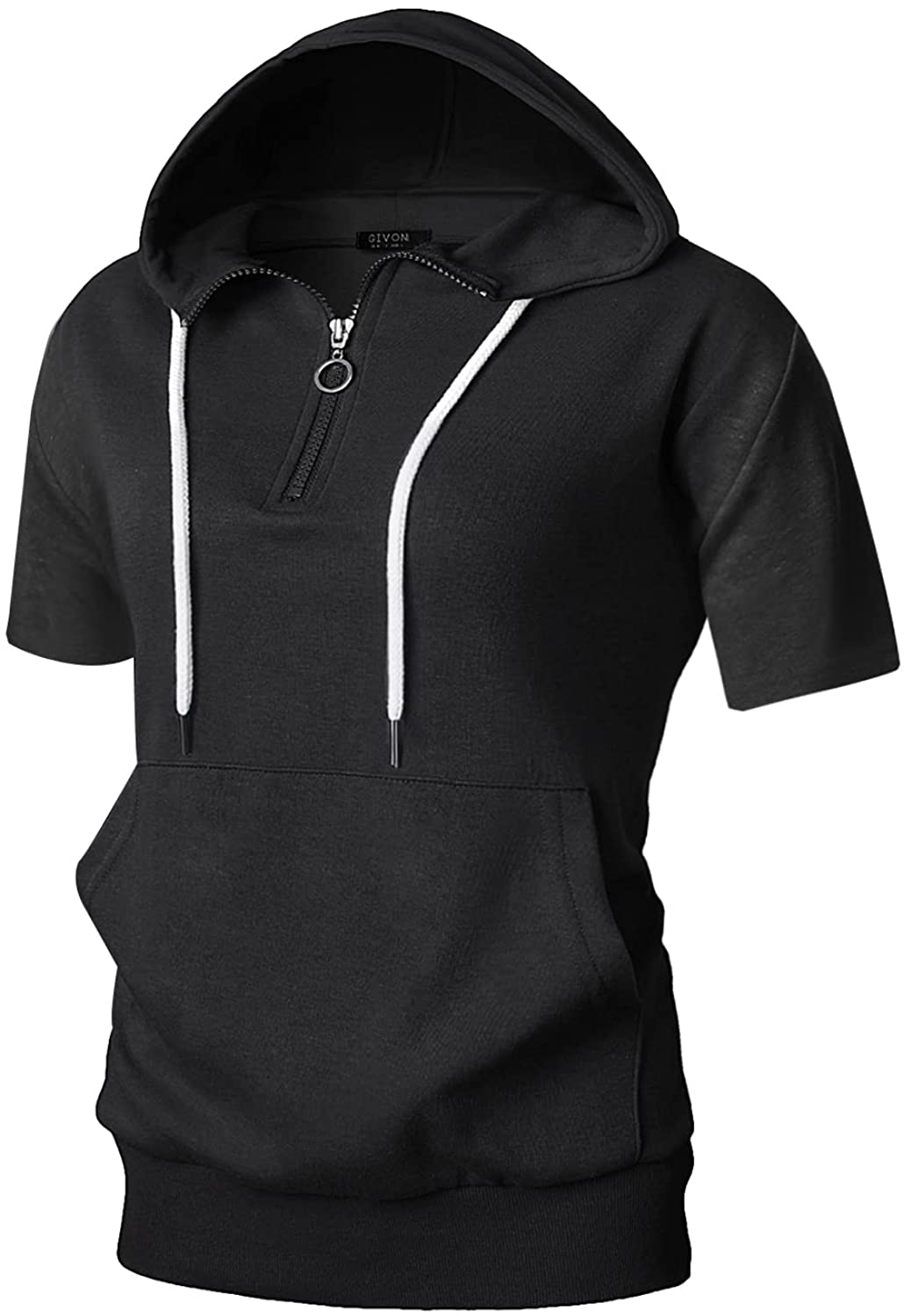 GIVON Basic Lightweight Zip-Up Hoodie Long Sleeve Thin Jacket for Women  with Plus Size / DCF200-BLACK-XS at  Women's Clothing store