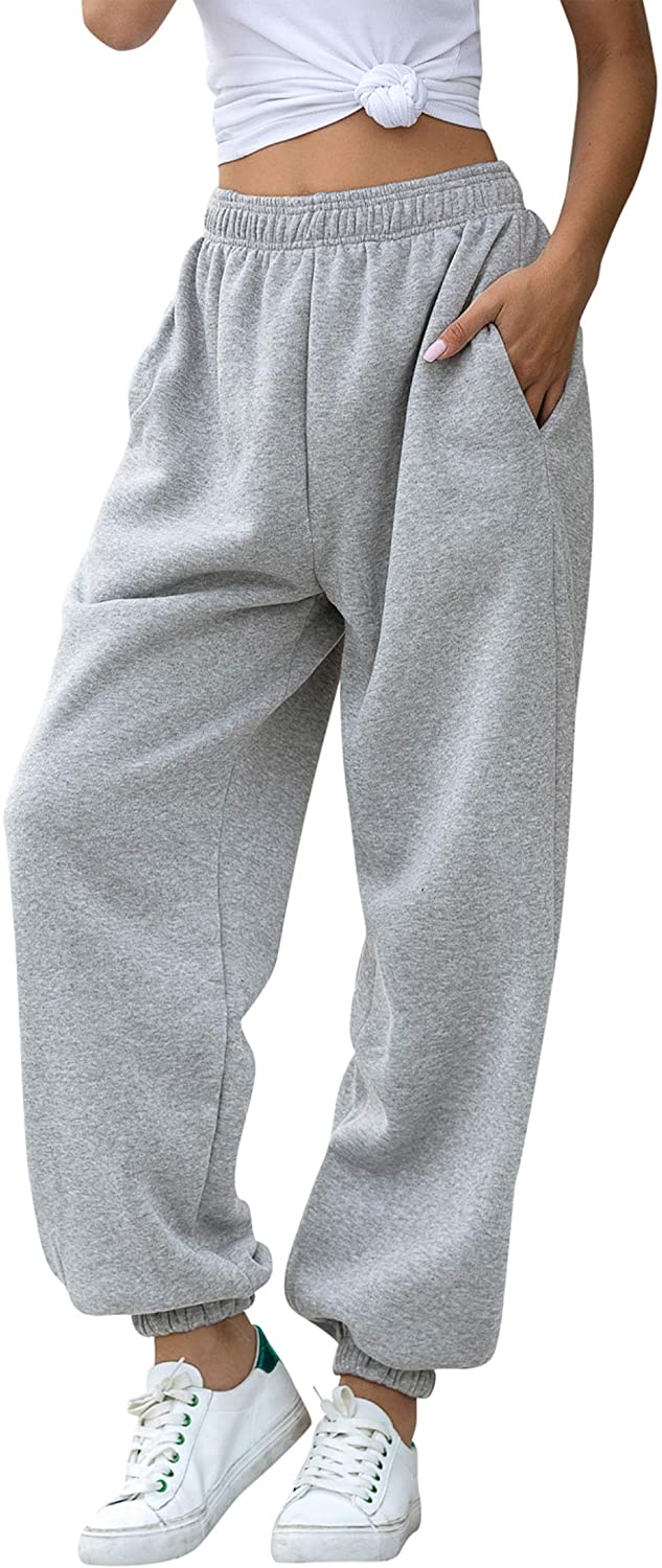  URBEARTH Women's Spring Cinch Bottom Sweatpants High Waisted  Athletic Workout Joggers Lounge Pants with Pockets Blue L : Clothing, Shoes  & Jewelry