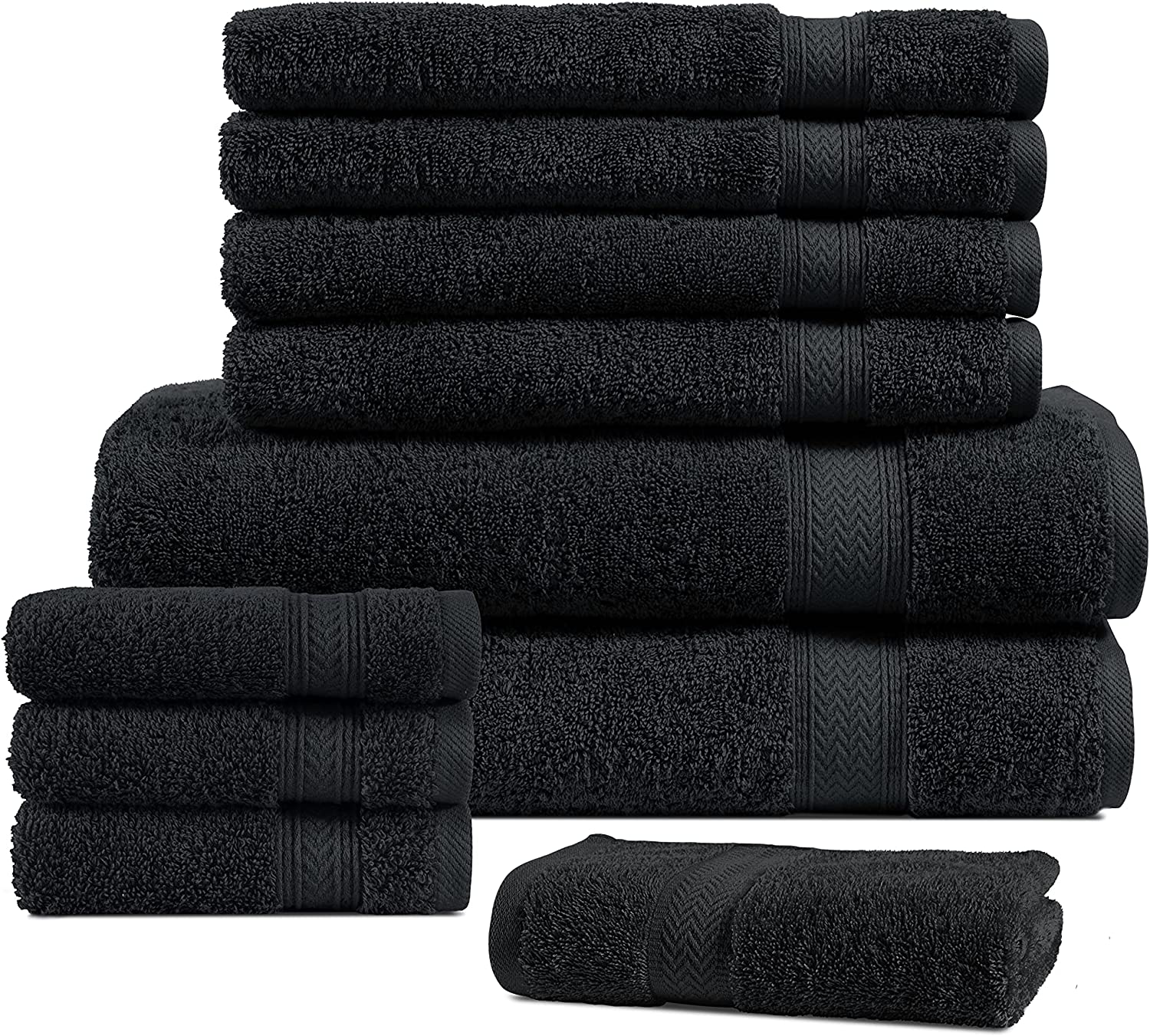 LANE LINEN Luxury Bath Towels Set - 6 Piece Set, 100% CottonBathroom Towels,  Zer