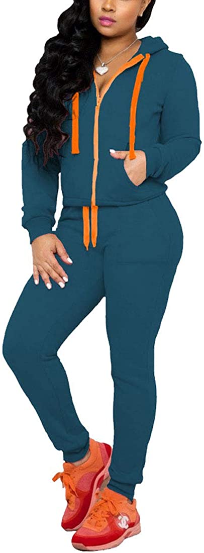 Nimsruc Womens 2 Piece Tracksuit Casual Outfits Pants Set
