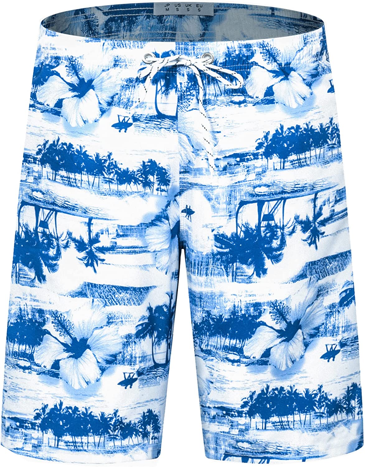 APTRO Men's Swimming Shorts Board Shorts Quick Dry Swimming Trunks Summer  Beach Shorts with mesh Lining Big Palm Leaf Blue MSTK269 S : :  Fashion